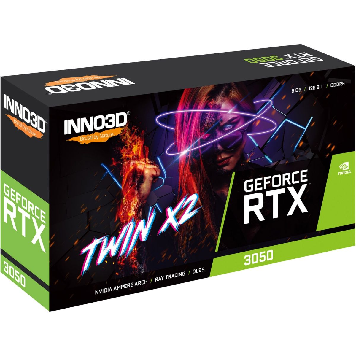 Відеокарта Inno3D GeForce RTX 3050 Twin X2 (N30502-08D6-1711VA41)