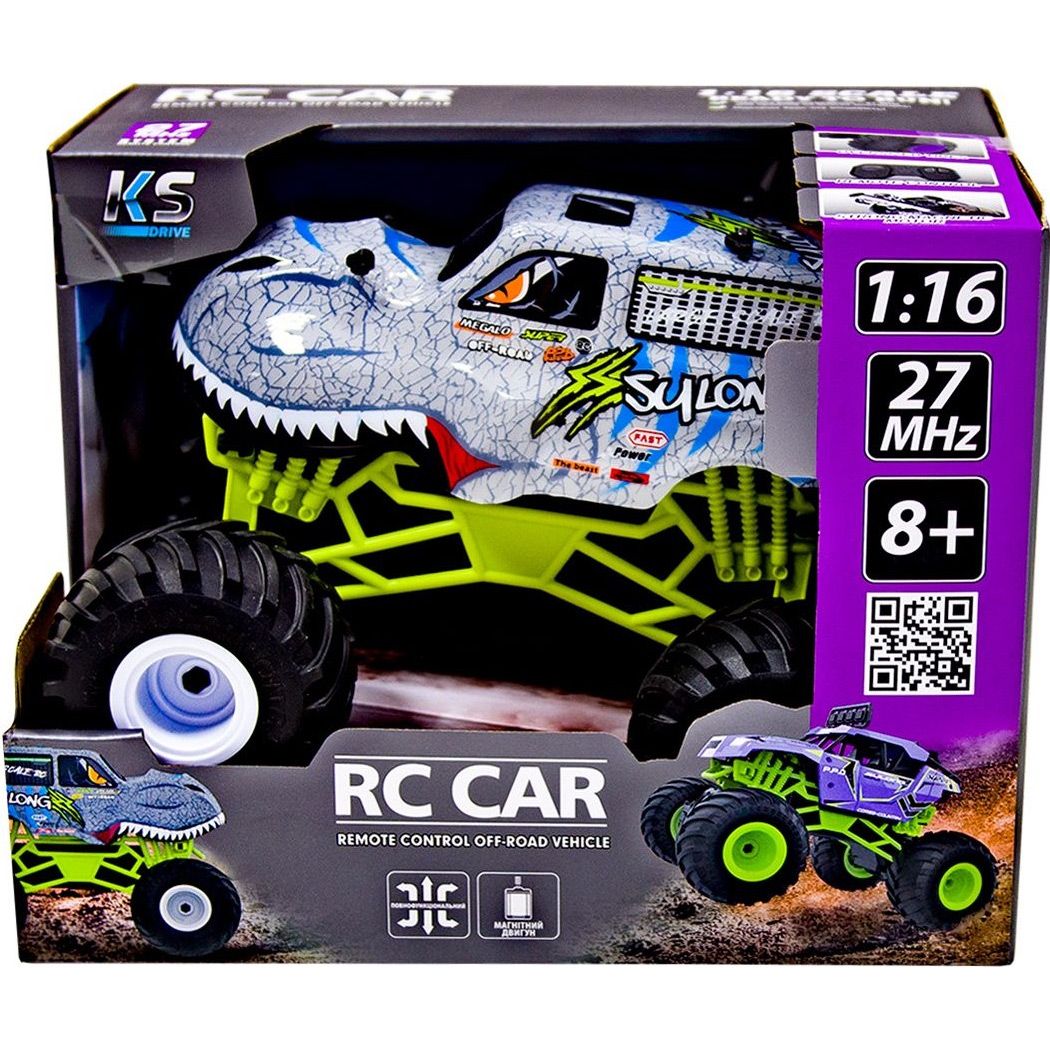 Машинка на радіокеруванні Sulong Toys 1:16 Bigfoot Dinosaur (SL-360RHGR)
