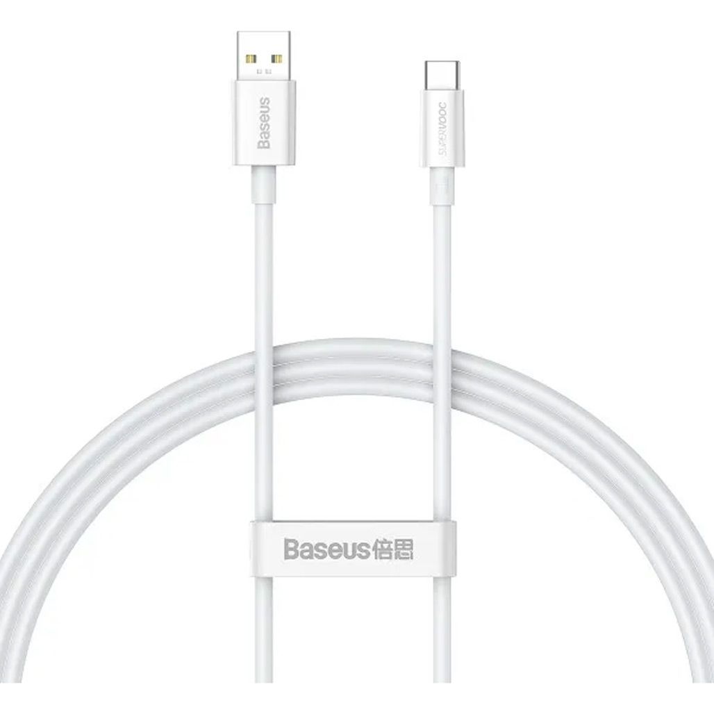 

Кабель Baseus Superior Series SUPERVOOC USB-A to USB-C 65W 1m White (CAYS000902)