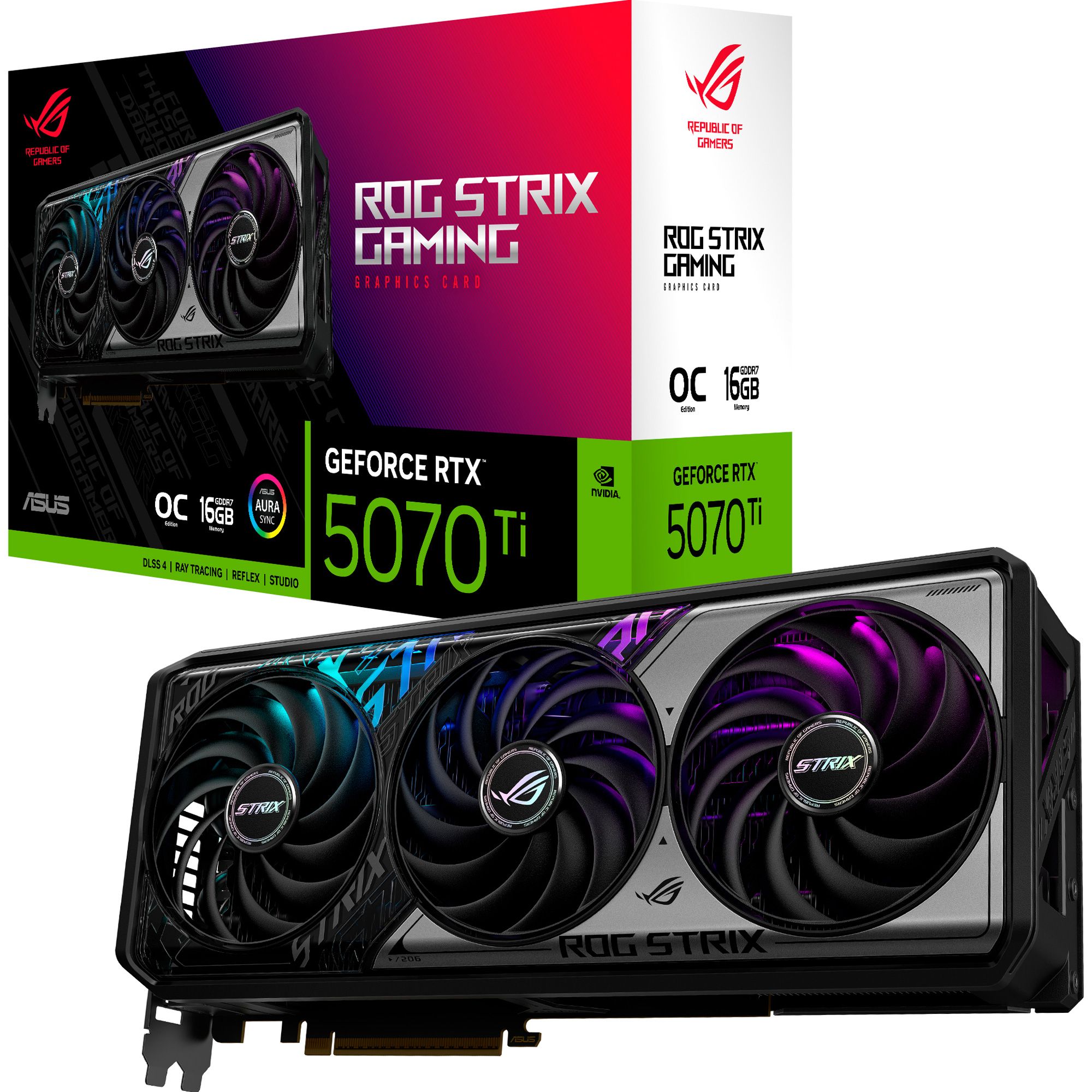 

Відеокарта Asus ROG Strix GeForce RTX 5070 Ti OC 16GB (ROG-STRIX-RTX5070TI-O16G-GAMING) EU