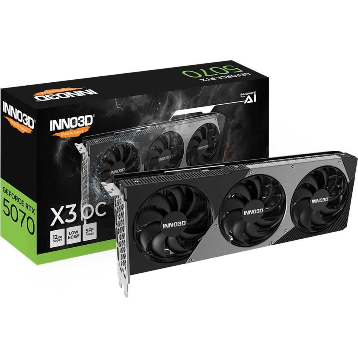 

Відеокарта Inno3D GeForce RTX 5070 X3 OC (N50703-12D7X-195064L) UA