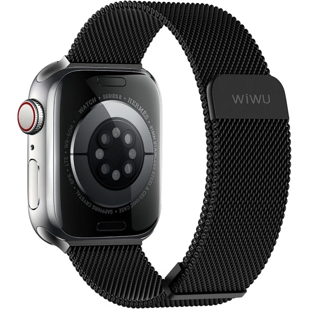 Ремінець WiWU Milanese Wi-WB005 для Apple Watch 42/44/45//46/49mm Black фото 3
