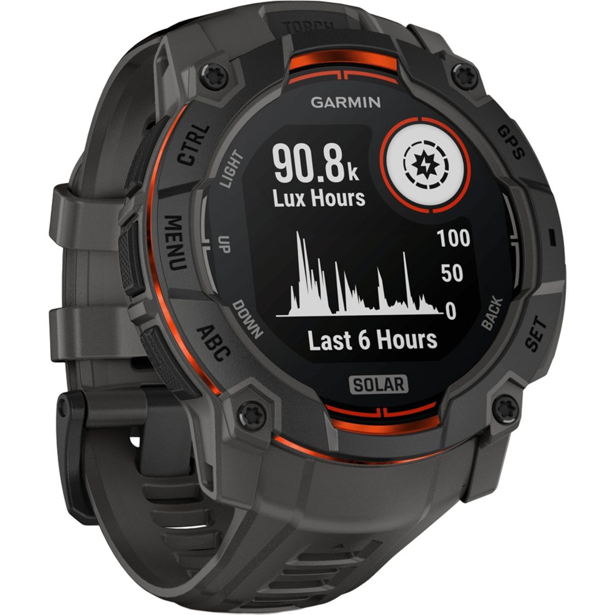 Смарт-годинник Garmin Instinct 3 50mm Solar Black with Charcoal Band (010-02935-00)