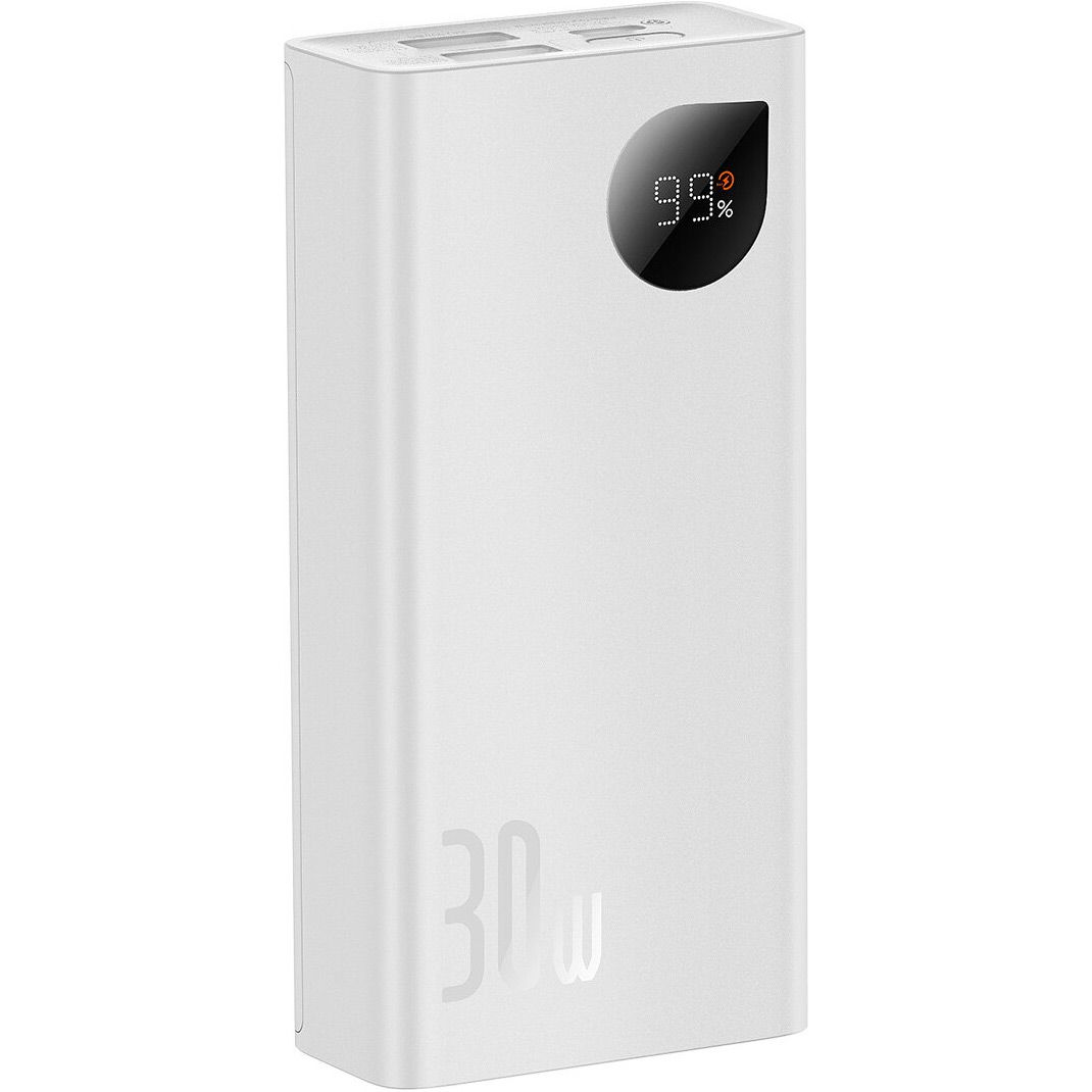 

Зовнішній акумулятор Baseus Adaman2 Metal Digital Display 10000mAh 30W White (PPAD040002)