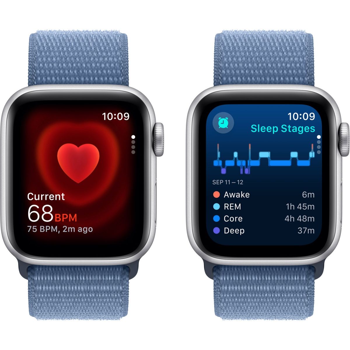 Смарт-годинник Apple Watch SE 2 GPS 40mm Silver Aluminium Case with Winter Blue Sport Loop (MRE33)
