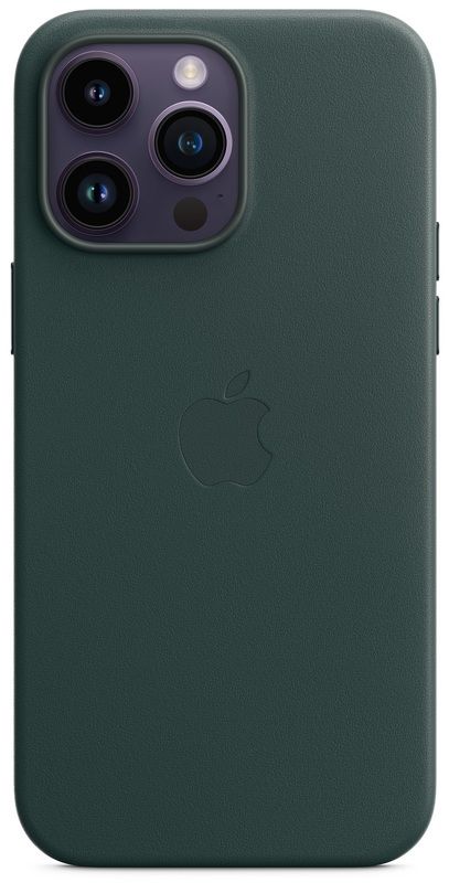 Чохол Apple Leather Case with MagSafe для iPhone 14 Pro (Forest Green) AAA