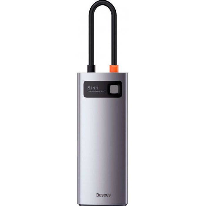 USB-хаб Baseus Metal Gleam Series 5 в 1 Multifunctional Gray (WKWG020013)