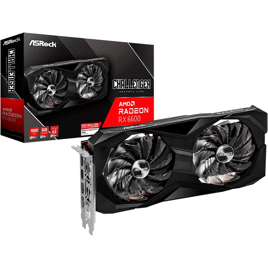 

Відеокарта ASRock Radeon RX 6600 Challenger D 8GB (RX6600 CLD 8G) UA