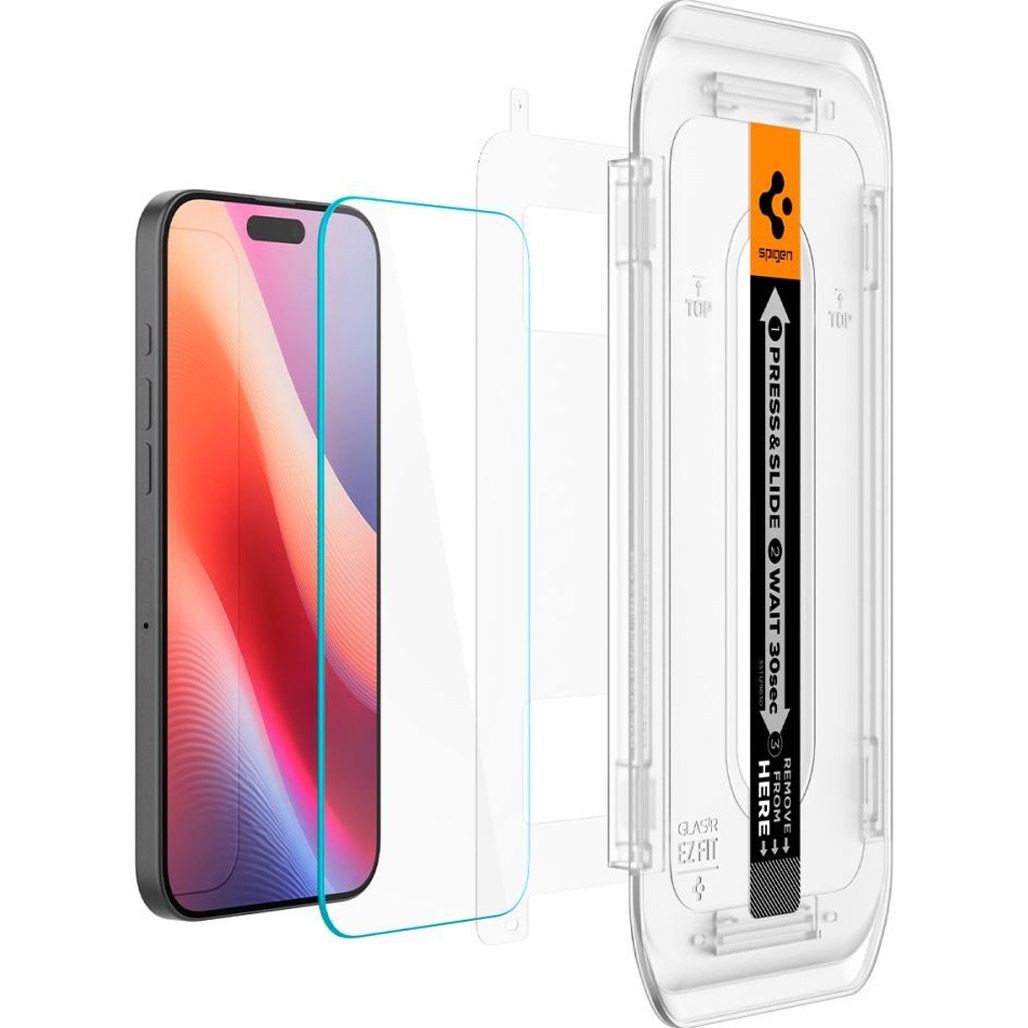Захисне скло Spigen EZ Fit HD Glas.tR для Apple iPhone 16 Pro Crystal Clear (AGL07935) 1-Pack