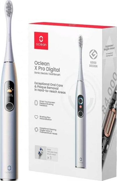 Электрическая зубная щетка Xiaomi Oclean X Pro Digital Smart Sonic Toothbrush Glamour Silver [81247] 