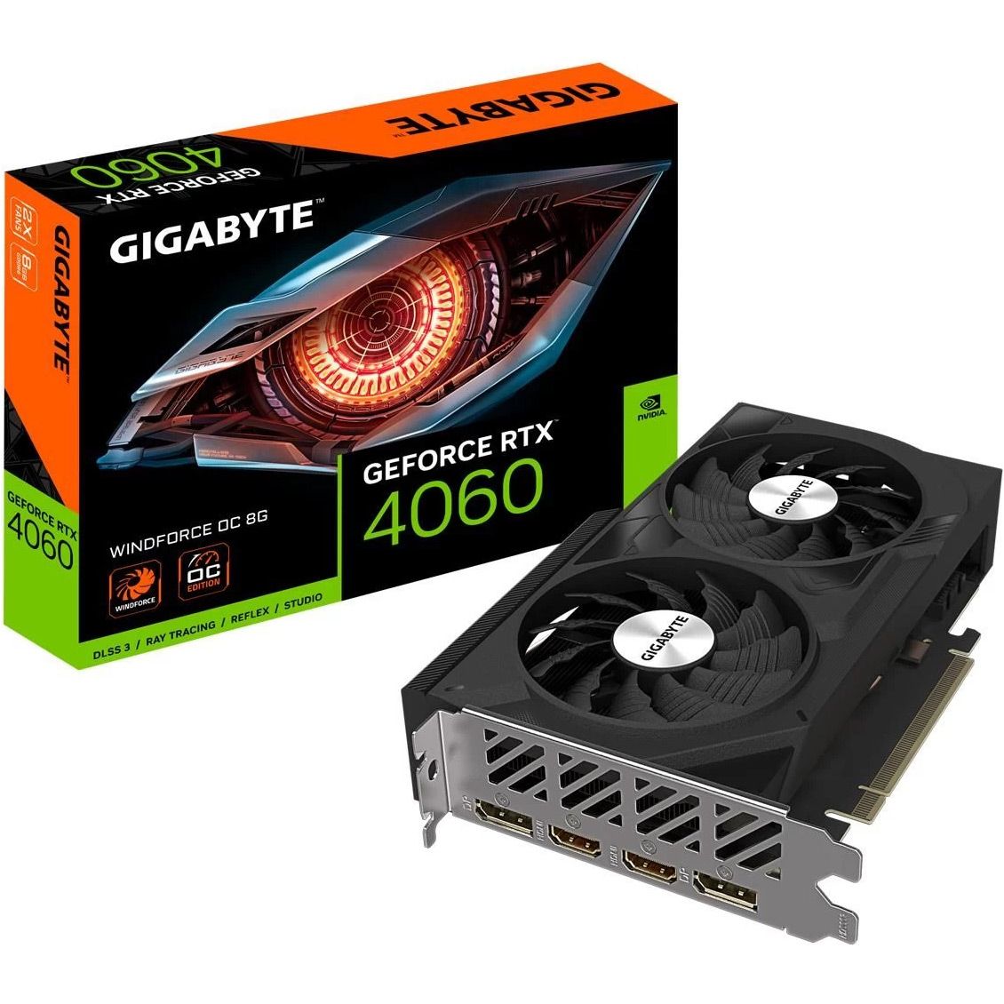 

Відеокарта Gigabyte GeForce RTX 4060 WINDFORCE OC (GV-N4060WF2OC-8GD) EU