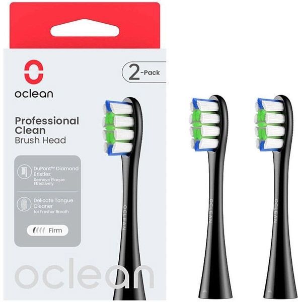 Насадка для зубної щітки Oclean P1C5 B02 Professional Clean Brush Head Black 2 шт (6970810553857) 