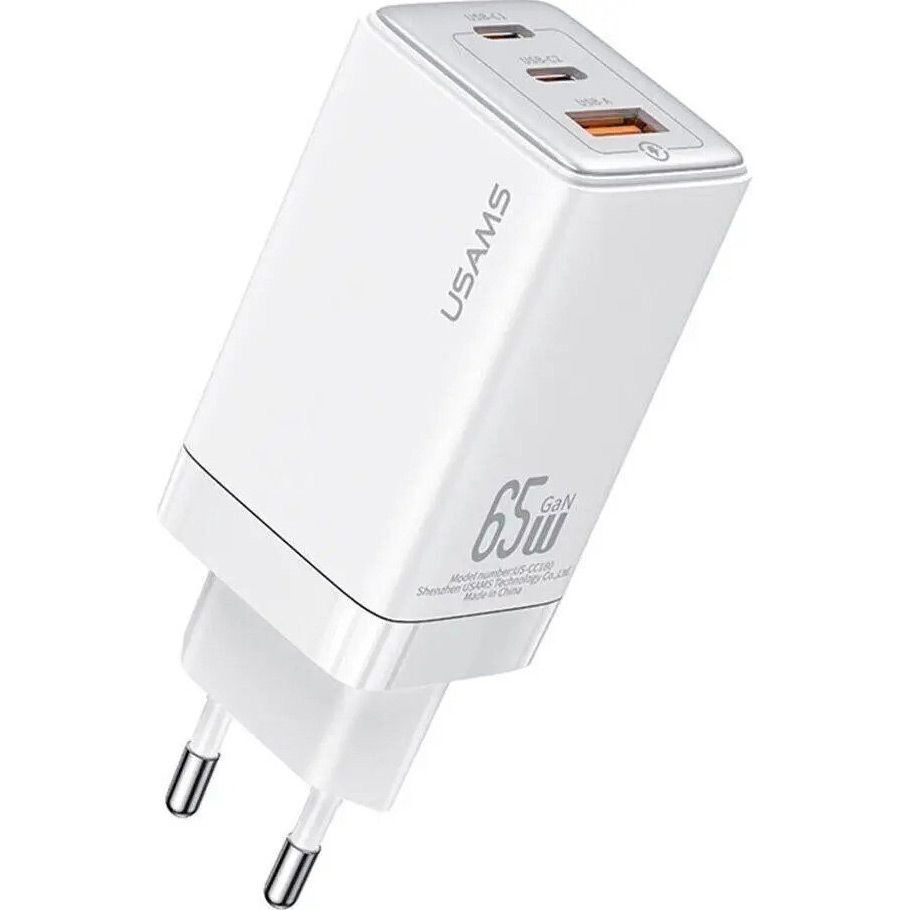 

Мережевий зарядний пристрій Usams US-CC180 65W White (CC180TC02)