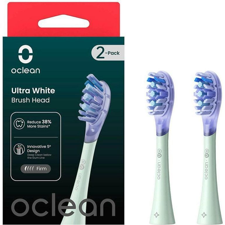 Насадка для зубної щітки Oclean UW01 G02 Ultra White Brush Head 2шт Green (6970810553529)