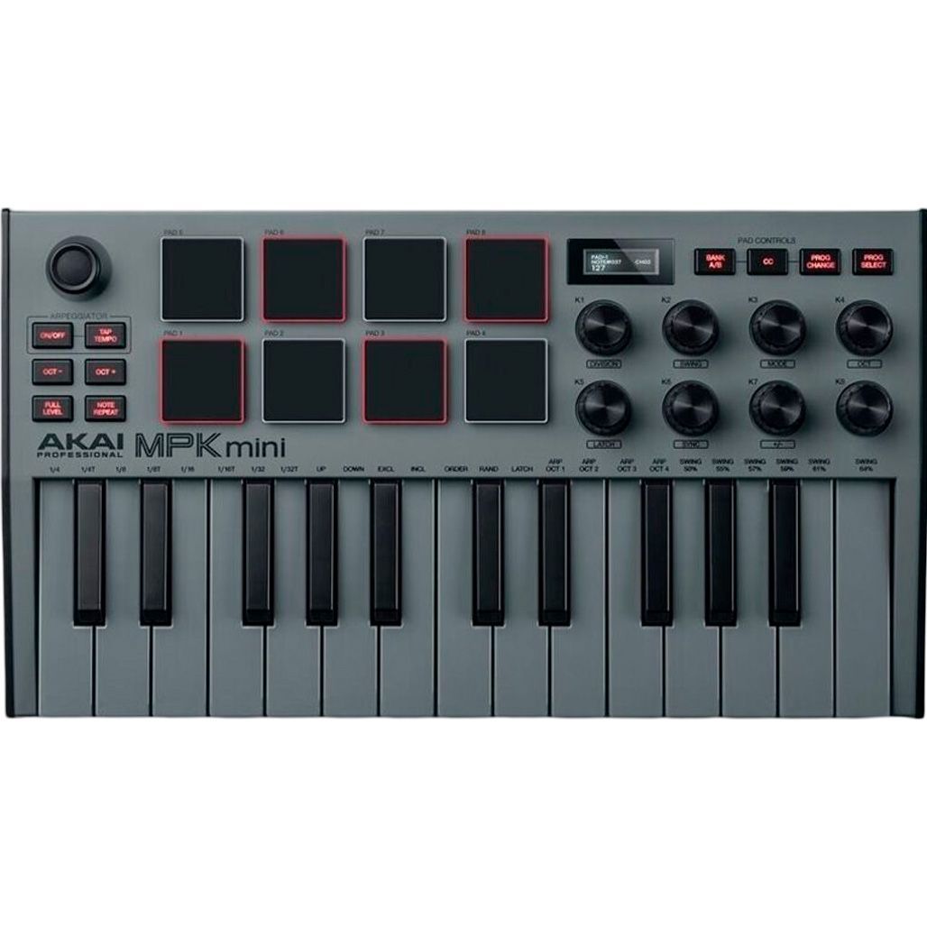 

MIDI-клавиатура AKAI MPK MINI MK3 Grey (SUP_MC4173)