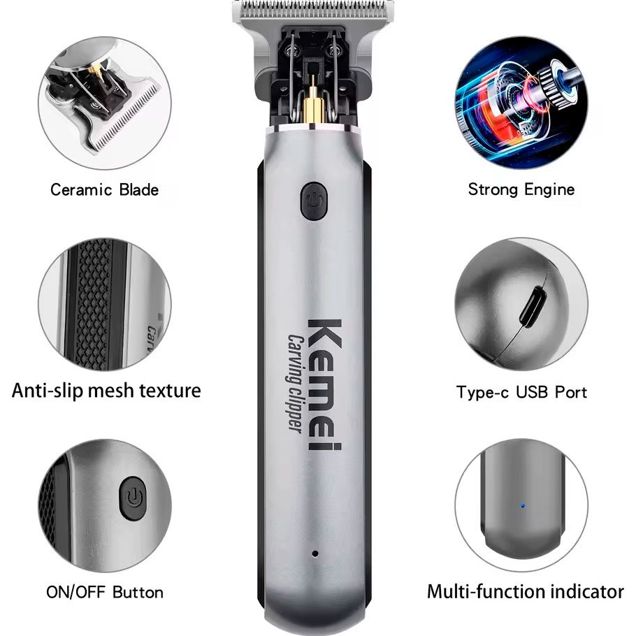 Тример для бороди та вусів Kemei KM-1757