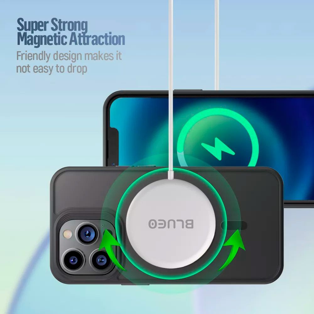 Чохол Blueo Frosted Anti-Drop with MagSafe для Apple iPhone 14 Pro Black