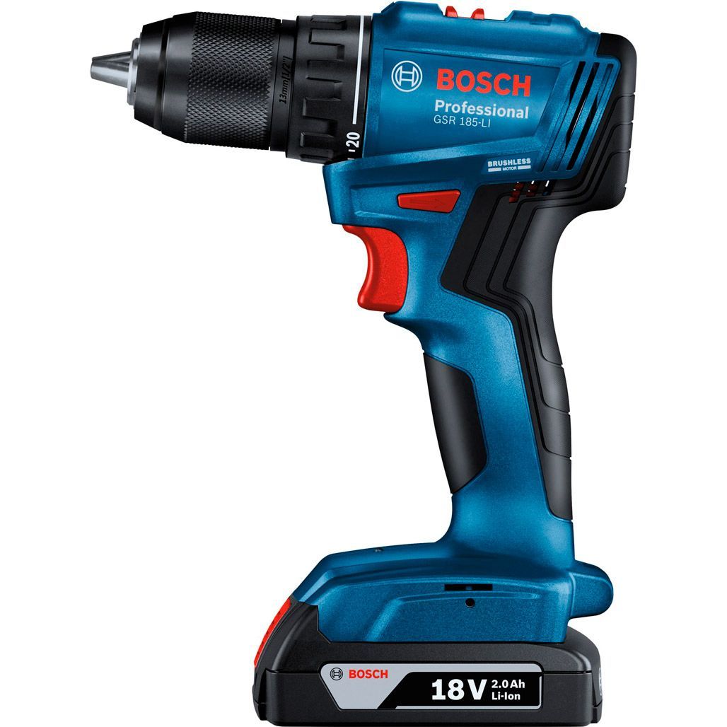 

Дрель-шуруповерт Bosch GSR 185-LI 18V 2х2Ah (0.601.9K3.000) UA-UCRF
