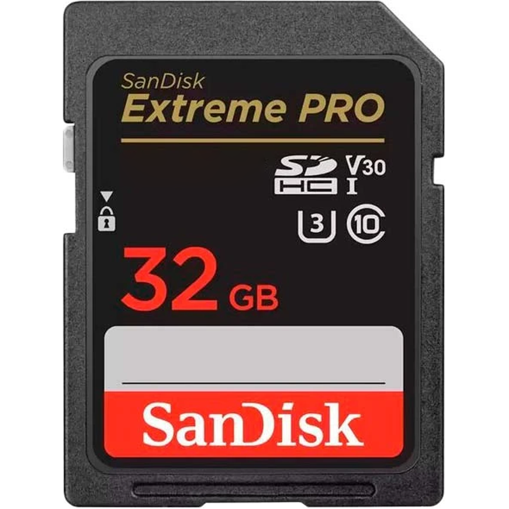 

Карта памяти SanDisk SDXC Extreme PRO 32GB UHS-I U3 V30 Class 10 (SDSDXXO-032G-GN4IN)