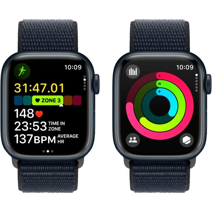 Смарт-годинник Apple Watch Series 9 41mm Midnight Aluminum Case with Midnight Sport Loop (MR8Y3) 