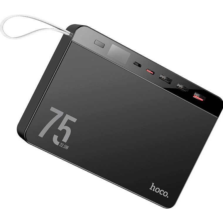 Зовнішній акумулятор Hoco J94 Overlord 75000mAh 22.5W Black (779175) 