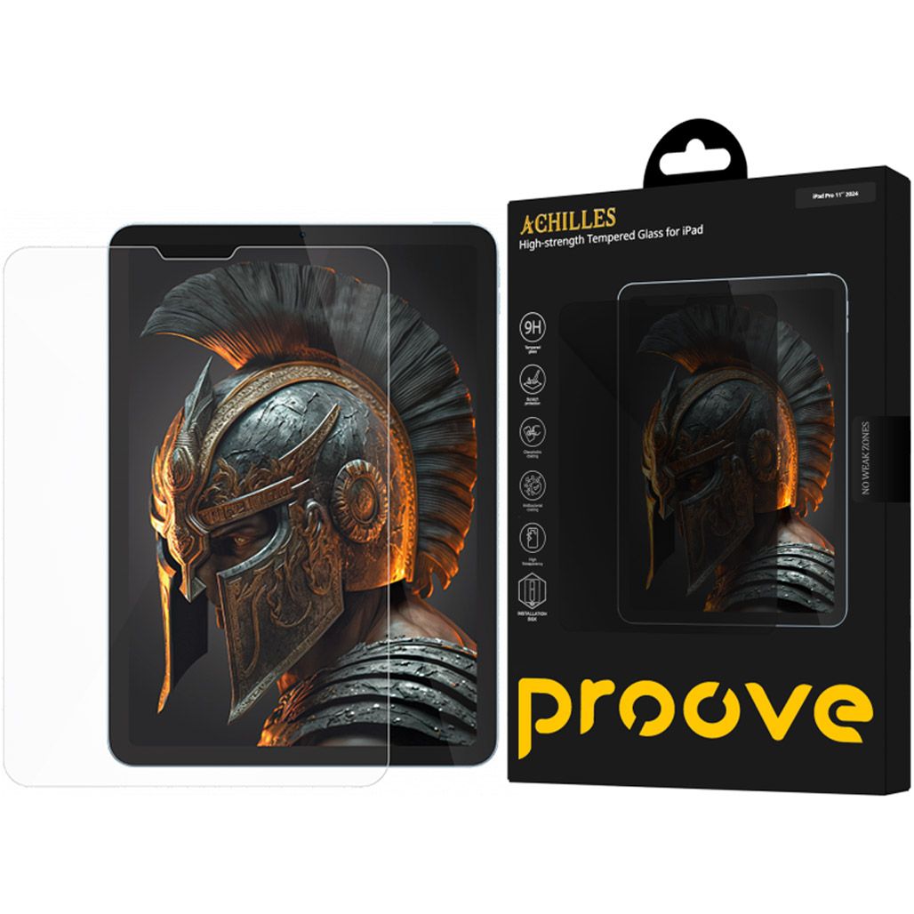 

Захисне скло Proove Achilles Clear Glass with Installation Box для Apple iPad Pro 11" 2024 (PGPAIBIP1100)