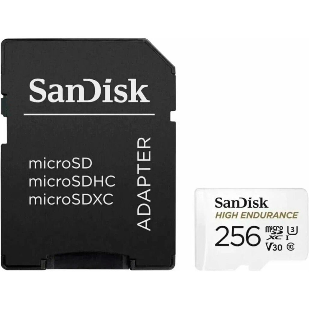 

Карта пам'яті SanDisk microSDXC 256GB UHS-I High Endurance U3 V30 R-100MB/s + SD Adapter (SDSQQNR-256G-GN6IA)