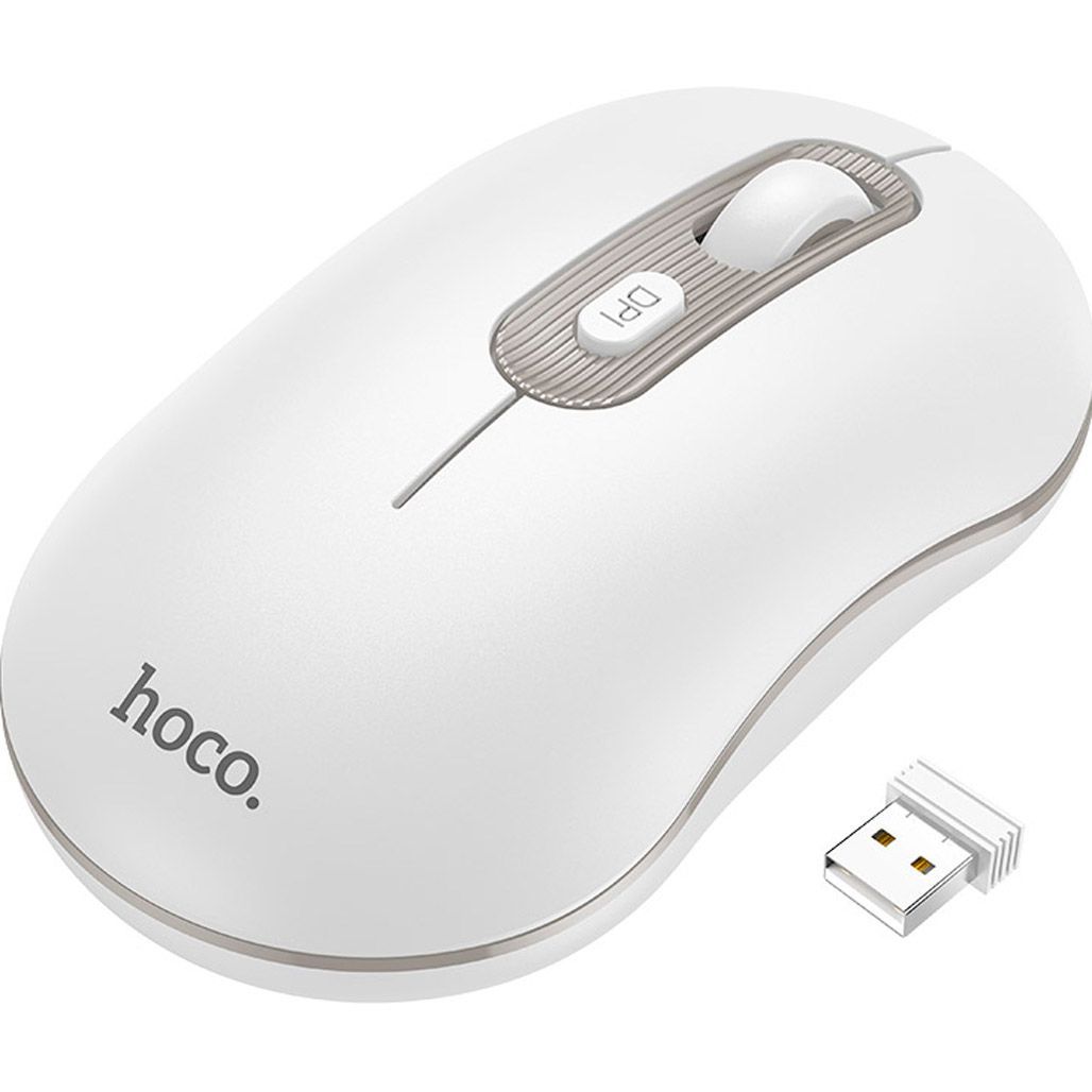 

Миша Hoco GM21 Platinum Wireless White