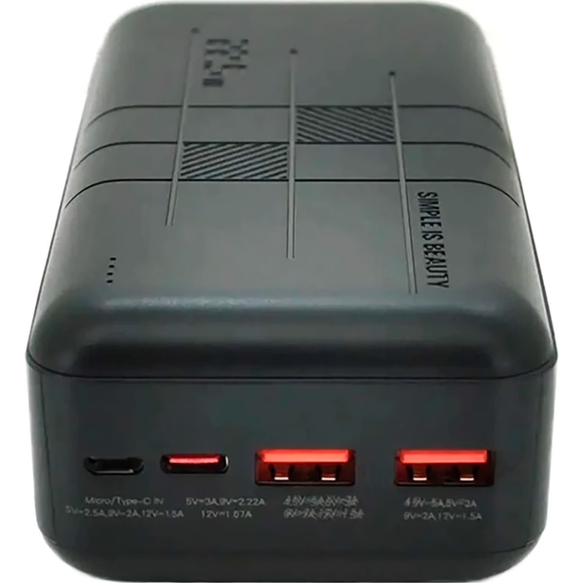 Зовнішній акумулятор XO PR189 30000mAh 22.5W Black