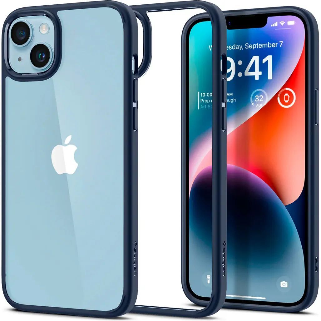 

Чохол Spigen Ultra Hybrid для Apple iPhone 14 (Navy Blue)