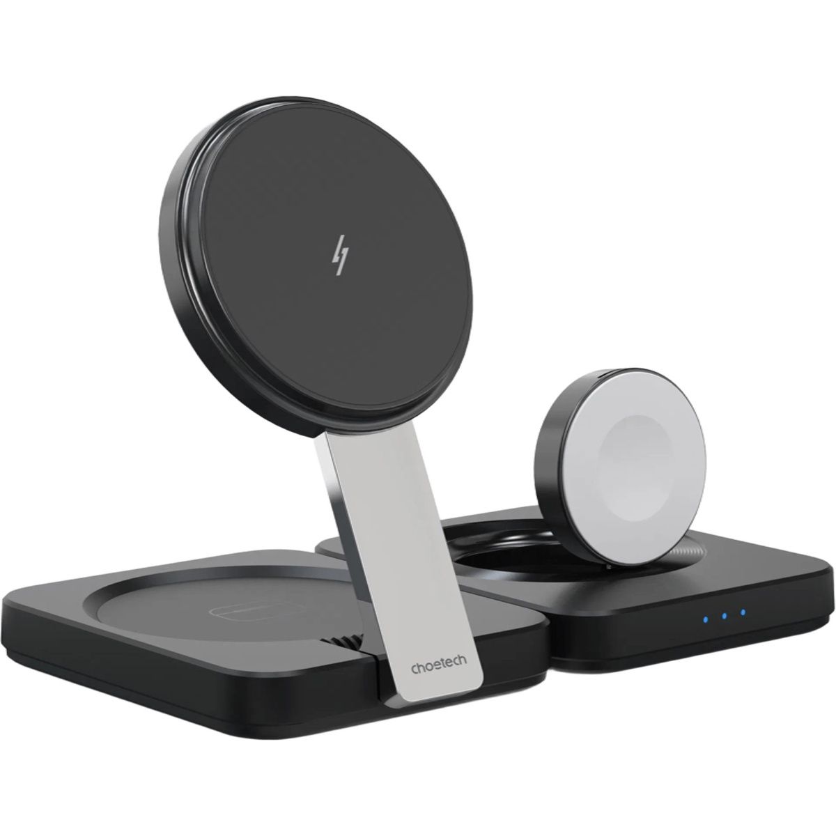 Бездротовий зарядний пристрій Choetech T636-F Qi2 3in1 Foldable Magsafe Wireless Charger Black