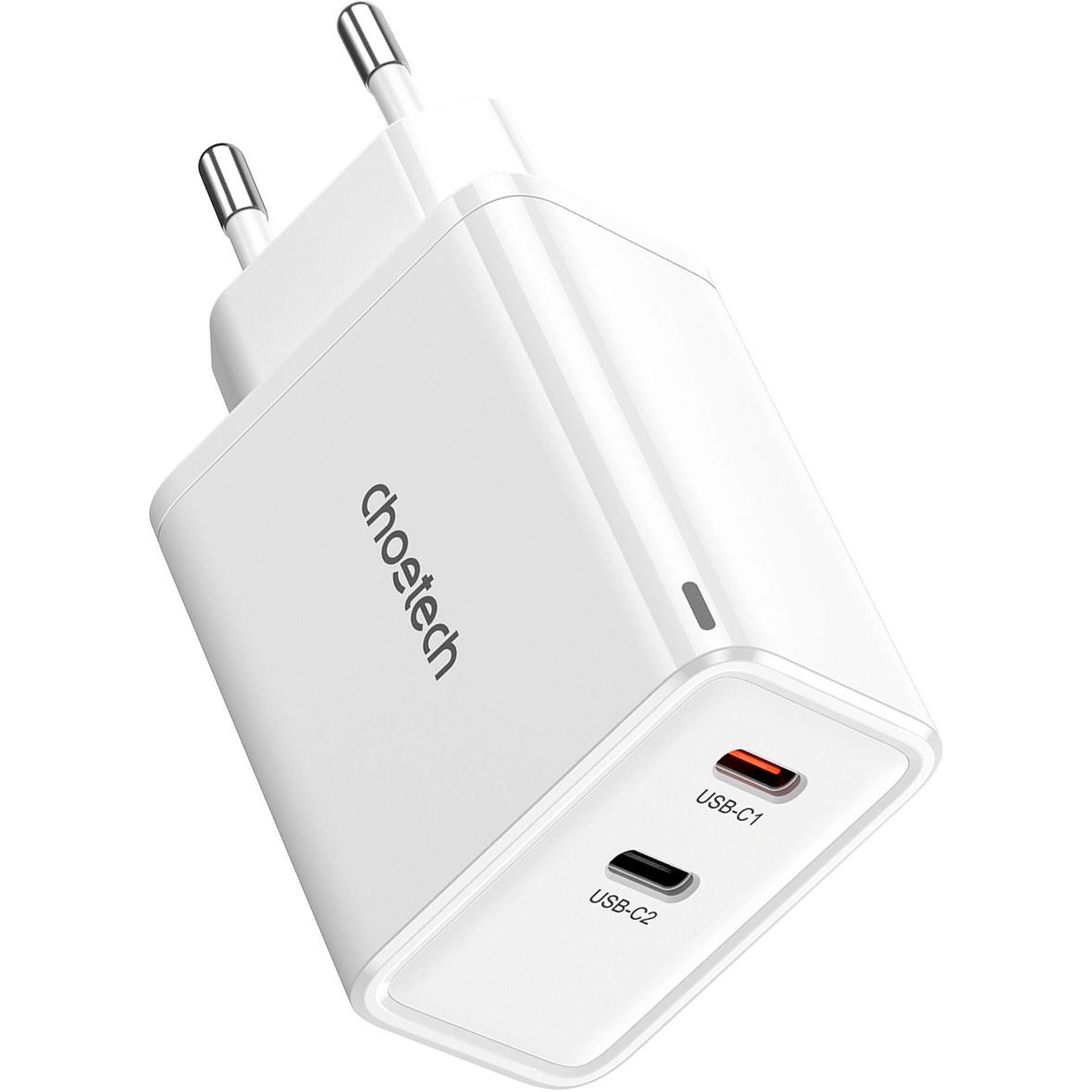 Мережевий зарядний пристрій Choetech PD Dual USB-C Charger 65W White (PD6013-EU-WH)