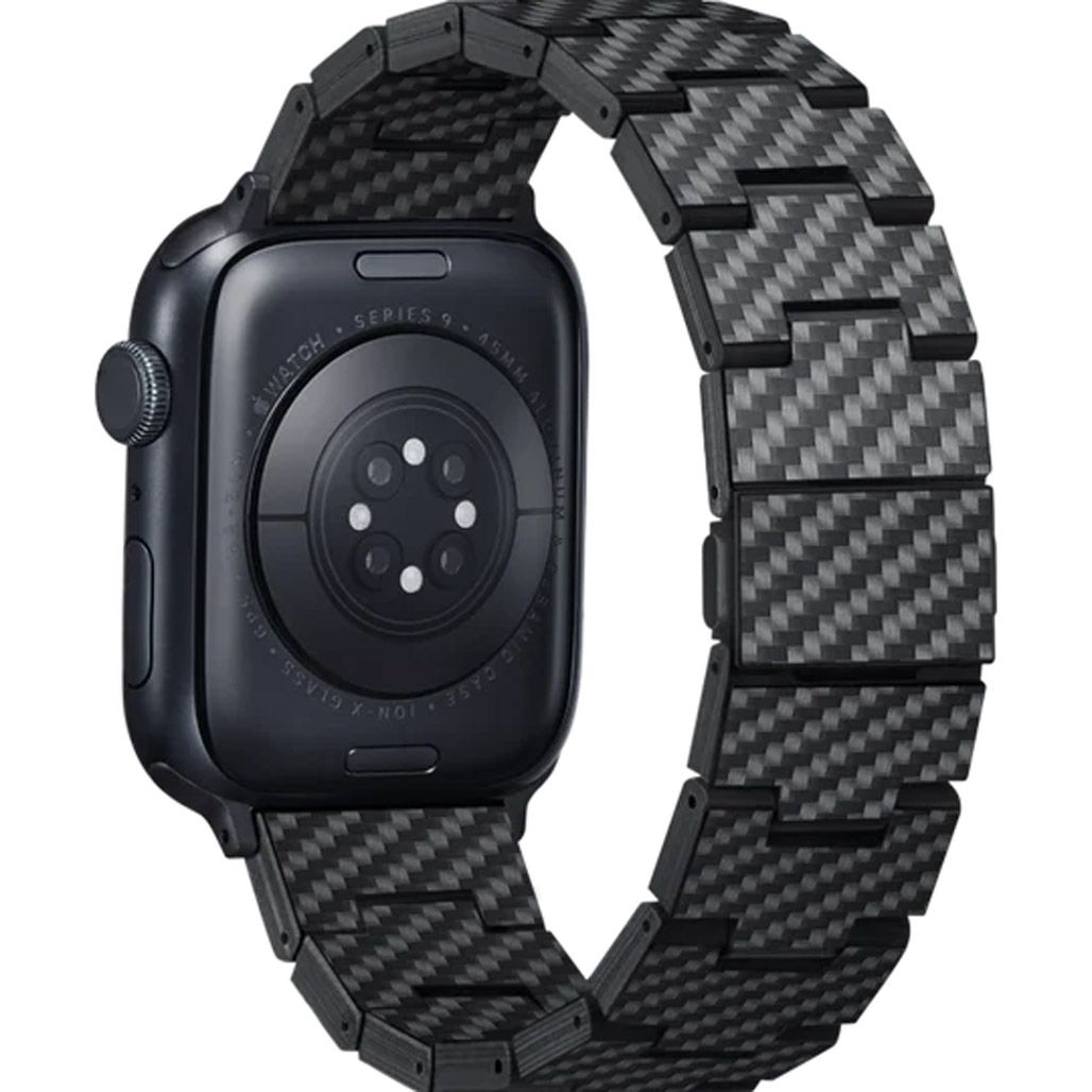 Ремінець Pitaka Carbon Fiber Retro для Apple Watch 42/44/45/49 mm Black/Grey (AWB2311)