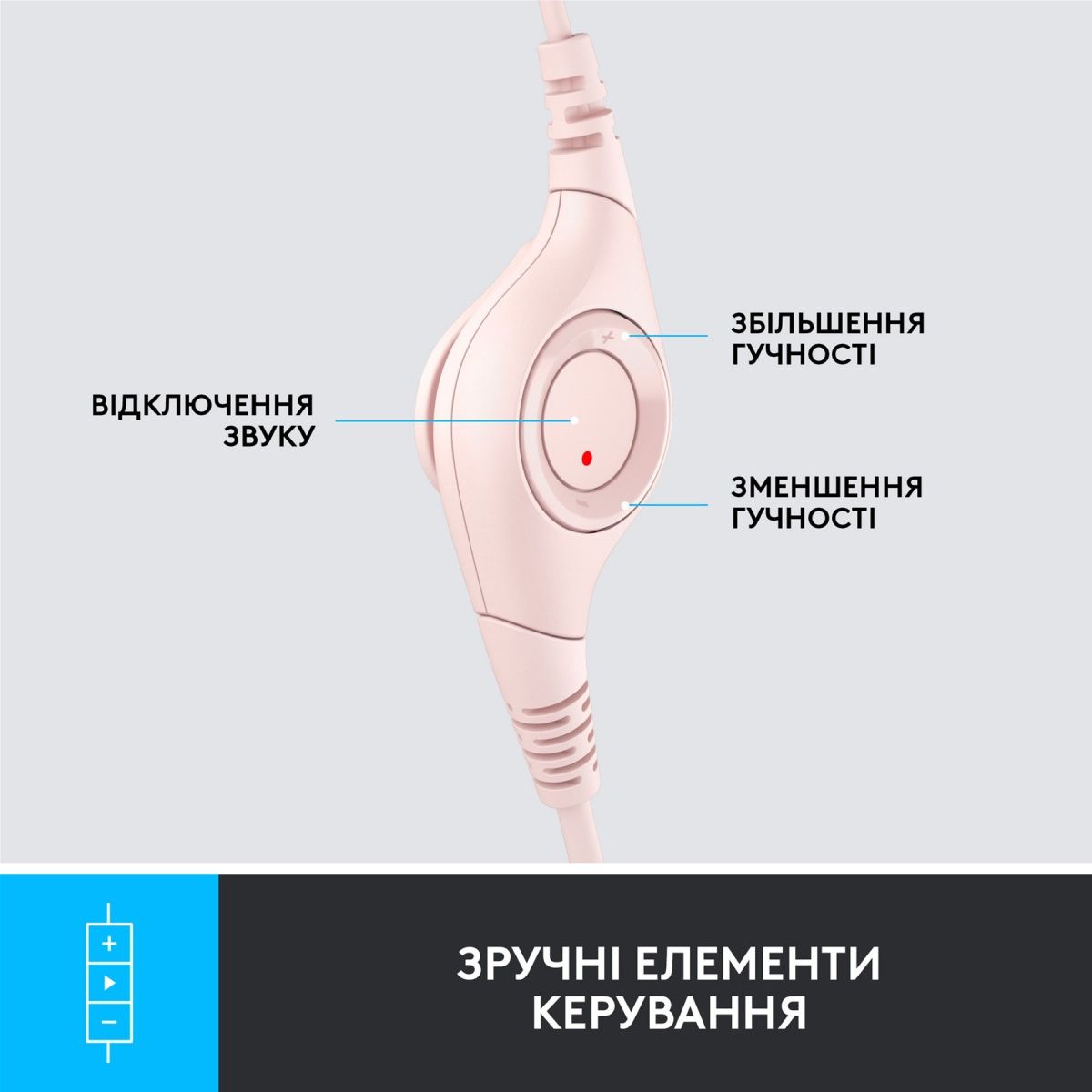 Комп`ютерна гарнітура Logitech H390 Rose (981-001281)