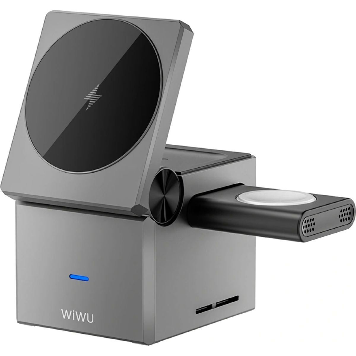 

Беспроводное зарядное устройство WiWU Wi-W030 3in1 Wireless Charger with MagSafe Black