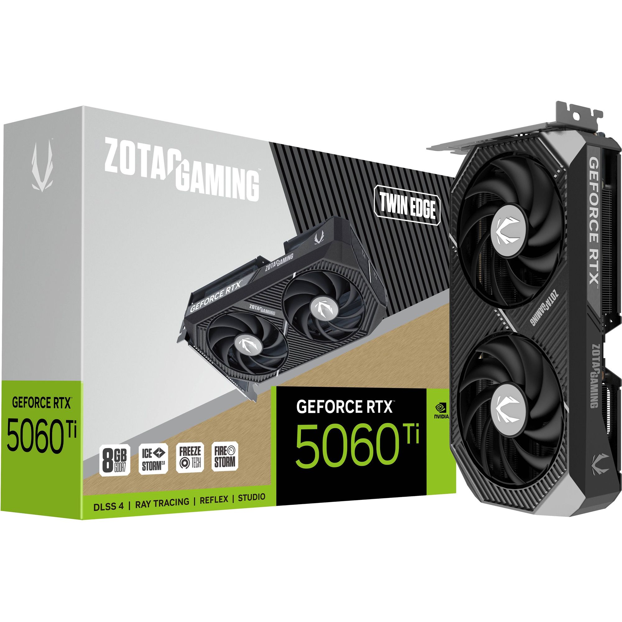 

Видеокарта Zotac GeForce RTX 5060 Ti 8GB Twin Edge (ZT-B50610E-10M) EU