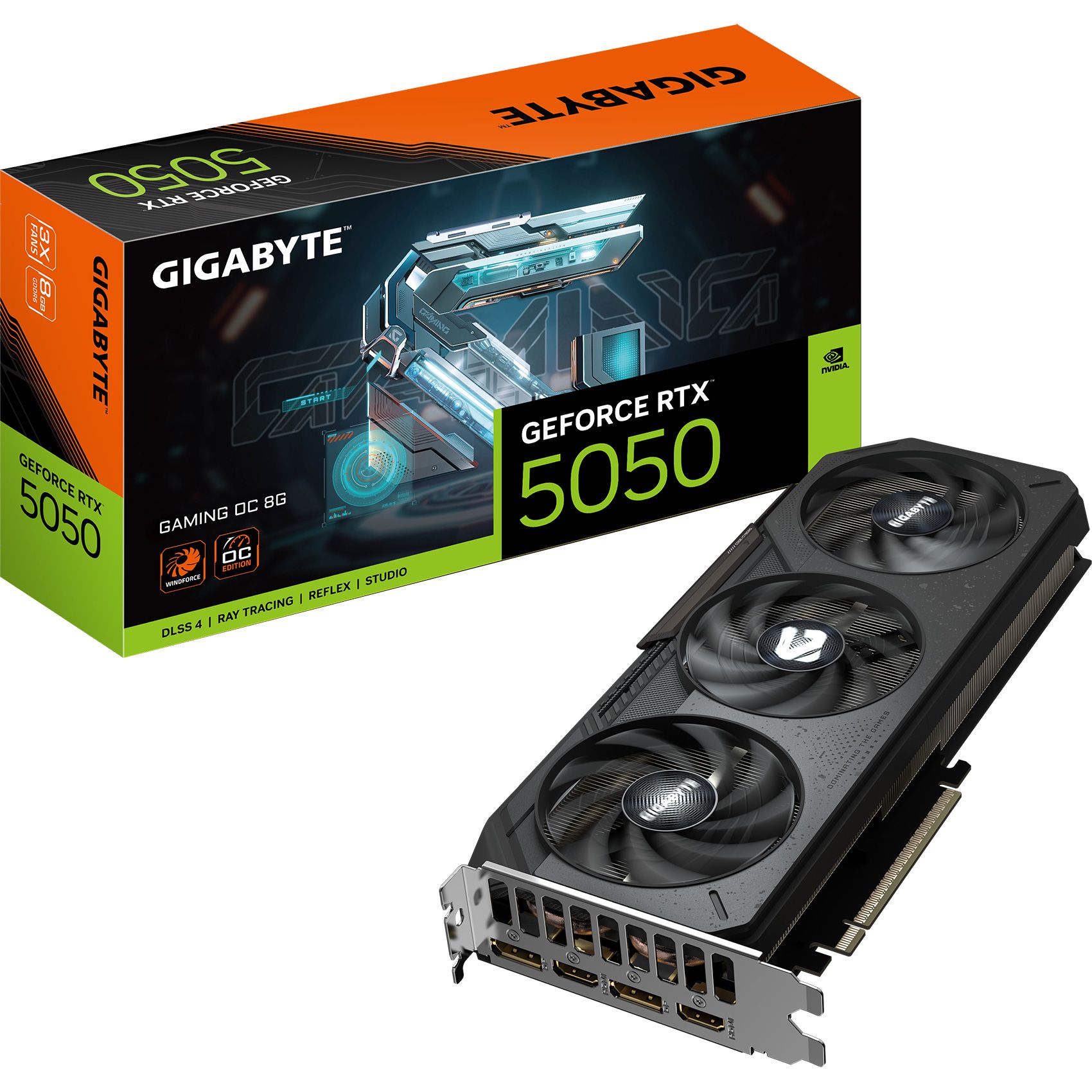 

Видеокарта Gigabyte GeForce RTX 5050 Gaming OC 8G (GV-N5050GAMING OC-8GD) UA