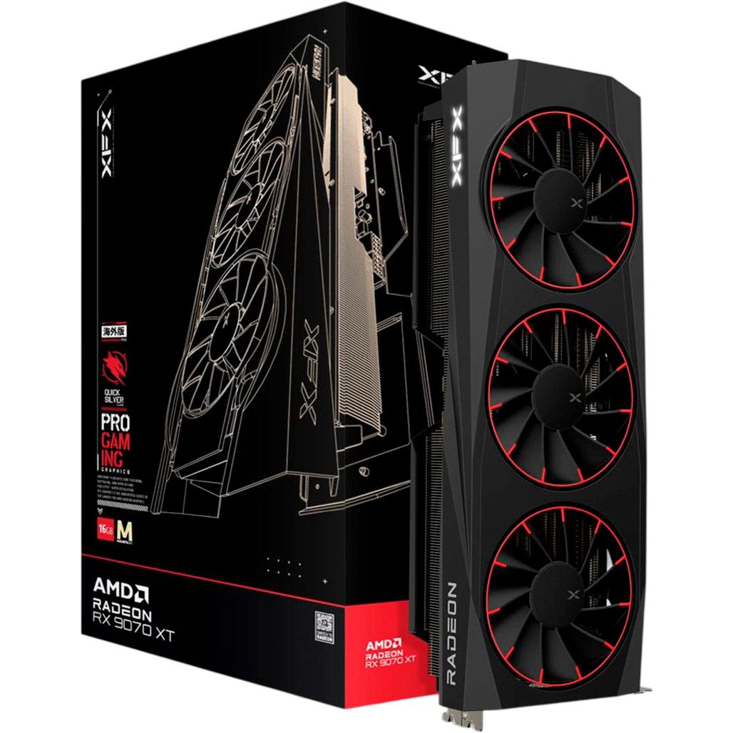 

Відеокарта XFX Quicksilver AMD Radeon RX 9070 XT Magnetic Air Edition (RX-97TMAQKB9) EU