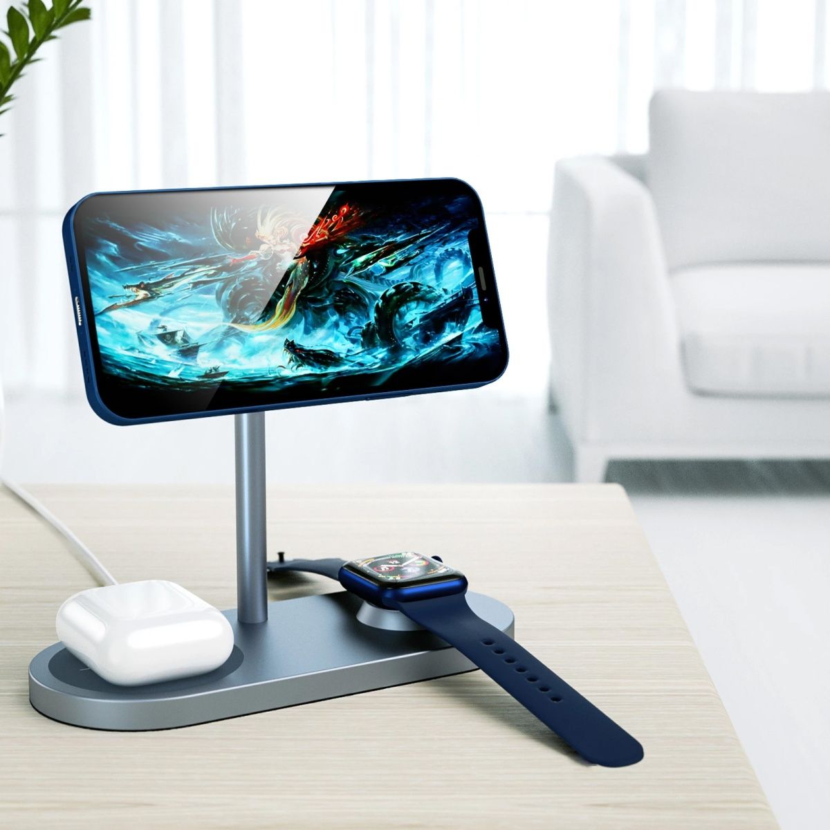 Бездротовий зарядний пристрій Wiwu 3in1 Power Air X23 MagSafe 15W