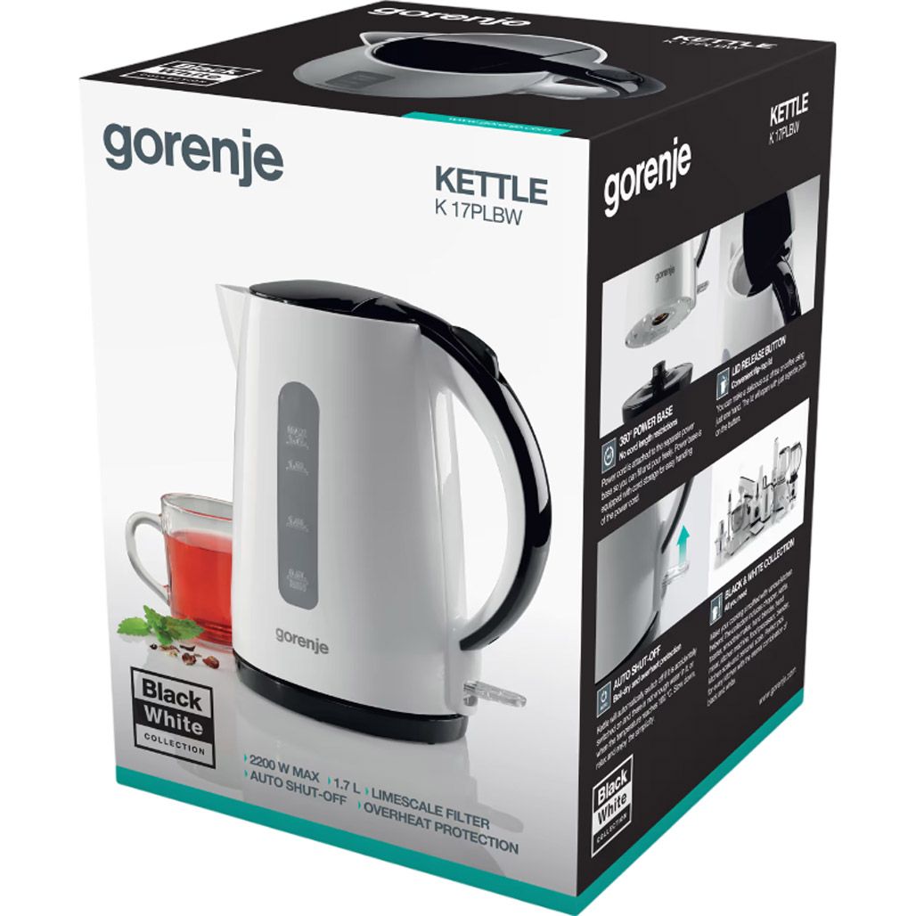 Електрочайник Gorenje K17PLBW