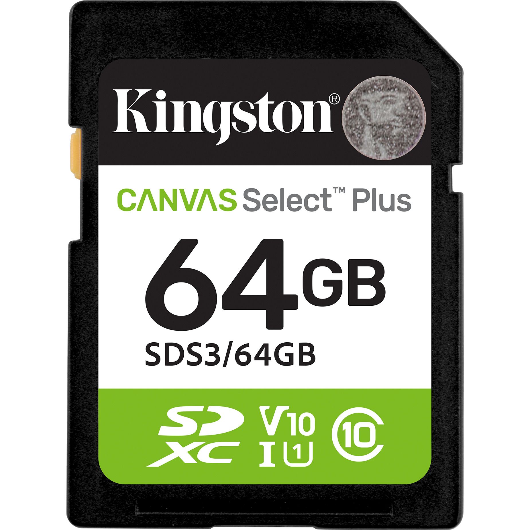 

Карта пам'яті Kingston SDXC Canvas Select Plus 64GB Class 10 UHS-I V10 A1 (SDS3/64GB)