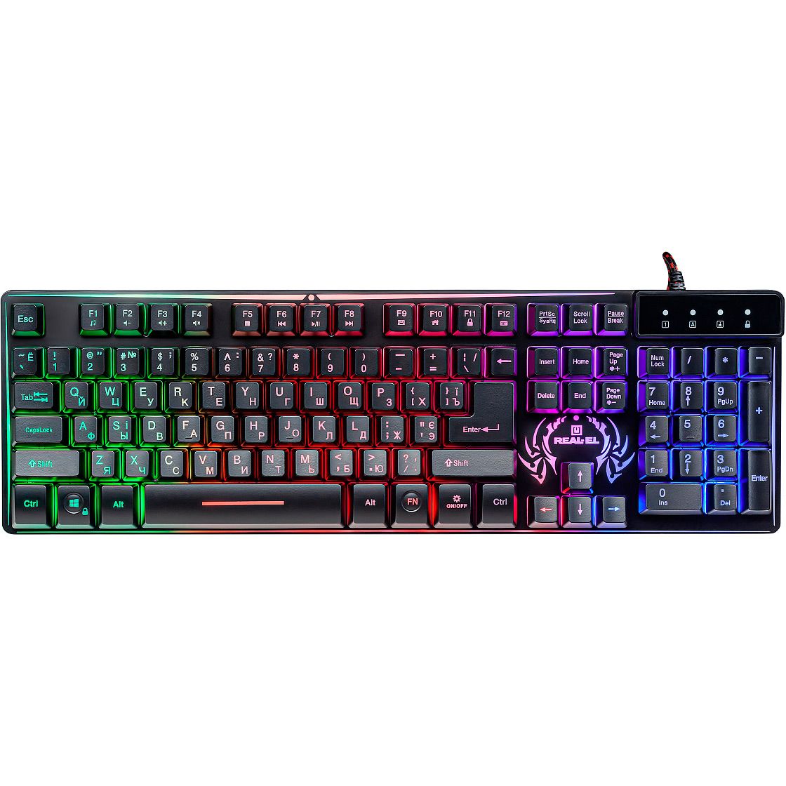 

Клавиатура REAL-EL Comfort 7090 Backlit Black (EL123100031)