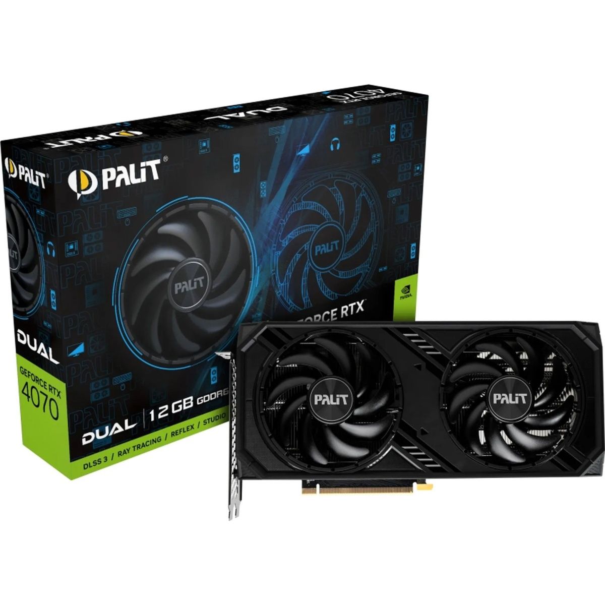 

Відеокарта Palit GeForce RTX 4070 Dual 12GB (NE64070019K9-1048D) UA