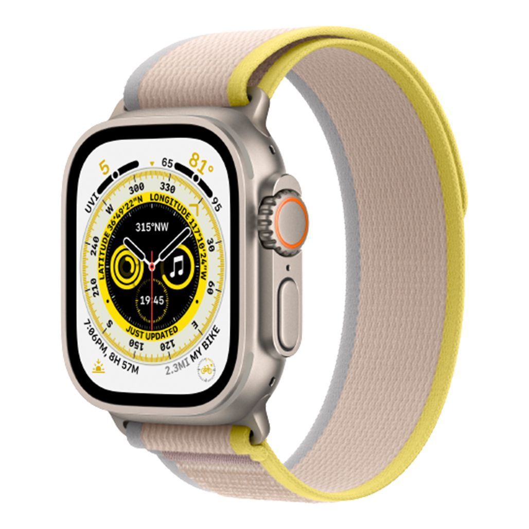 

Смарт-годинник Apple Watch Ultra 49mm Titanium Case with Yellow/Beige Trail Loop S/M (MNHD3/MNHK3)