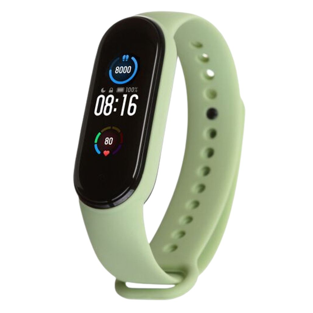 

Силіконовий ремінець для Xiaomi MI Band 5 / MI Band 6 (Light Olive)