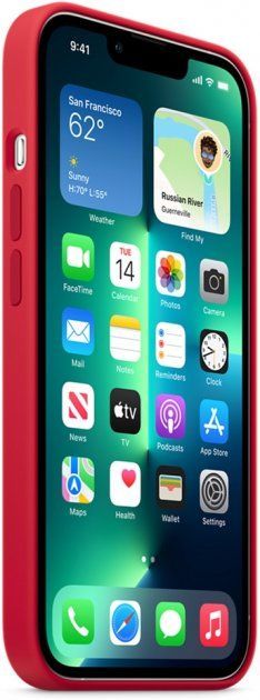 Чохол Silicone Case з MagSafe для Apple iPhone 13 Pro (6.1) Red ААА