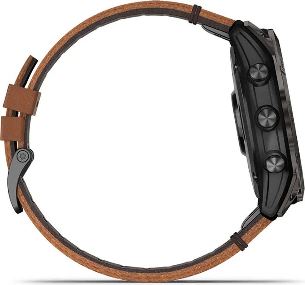 Смарт-часы GARMIN Epix Pro (Gen2) Sapphire Edition Carbon Grey DLC Titanium with Chestnut Leather Band (010-02804-30/31) [86528] 