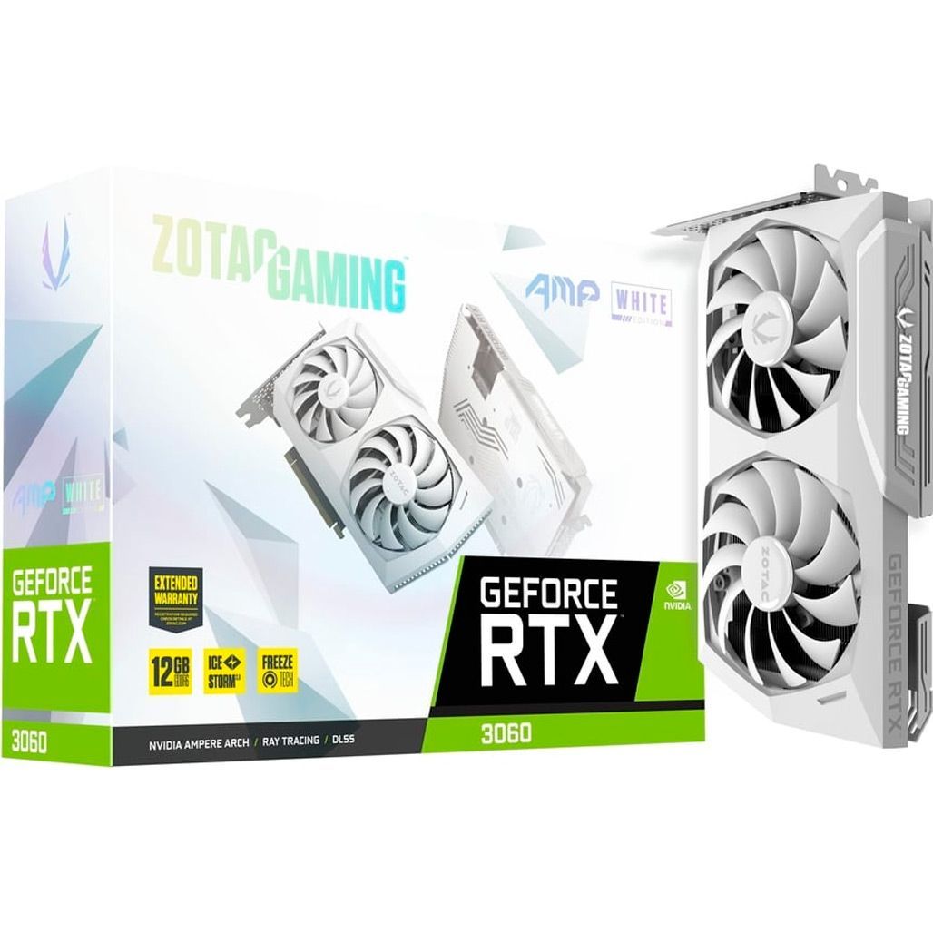 

Відеокарта Zotac Gaming GeForce RTX 3060 AMP White Edition (ZT-A30600F-10P)