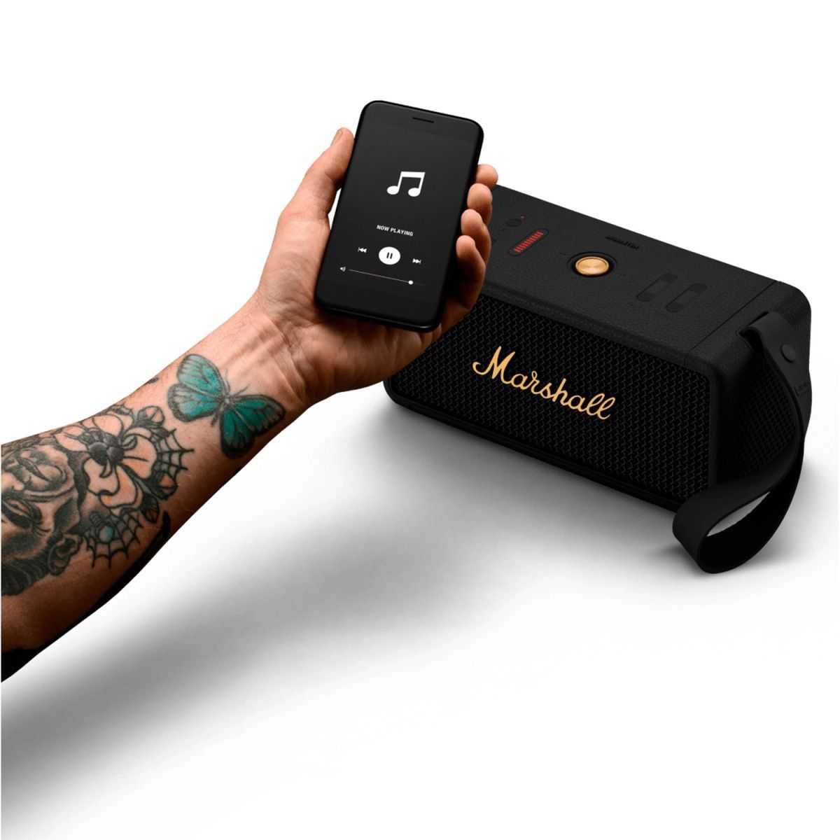Портативна акустика Marshall Middleton Black and Brass (1006034)
