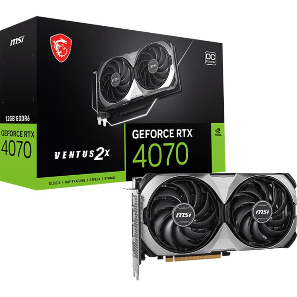 

Відеокарта MSI GeForce RTX 4070 VENTUS 2X E1 12G OC (912-V512-018) EU